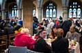 People enjoying the meal 