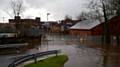 Flooded electricity sub station off College Road