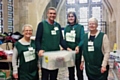 Foodbank volunteers in Rochdale Town Hall