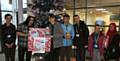 Students appealing for presents to be donated this year: James Kelsall, Nathaniel Smith, Elliot Mason, Thomas Ferrari, Ryan Duffy, Francesca Vella and Maddiya Altaf