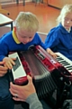 An accordion donated to Newlands School in Middleton 