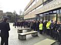 Officers and Staff at Rochdale Police Station meeting to pay their respects