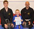 Jack Jolliffe  and Richard Reygan with Sensei Ansari  