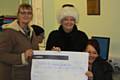 Gill Percy (IT tutor), Mandy Cryer (Chair of STARA) and Sharon Harper (who will be taking part in the course) with the cheque for £2,000 from Greggs Foundation
