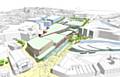 Rochdale’s retail and leisure development - aerial view of how the scheme might look