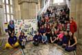 Group shot of people at the RBH Young Voices birthday event at Rochdale Town Hall