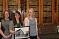 Handing over the gas holder plaque is Rachael Elliott, NEC Project Manager at Worley Parsons, Sarah Hodgkinson, Resource Manager, Museum at Arts and Heritage Resource Centre and Kat Scargill, Land Regeneration Manager at National Grid  