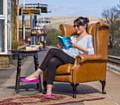 Louise Mason from Littleborough enjoys Northern’s pop up reading corner