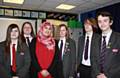 Some of the Year 11s students in Whitworth Community High School’s Debating Society with teacher Shazia Iqbal