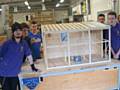 Archie Cooke, Oliver Armstrong-Richards, Billy Statham, Kailan Hughes, and Jordan Brophy with the model owl sanctuary