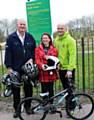 Stuart Howarth (Rochdale Council), Yvonne Mills (Roch Valley Raiders) and Leigh White (Parkwood Leisure)