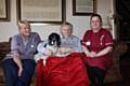 District Nurse Viv Corcoran, Jake the dog, Ray Kennedy and District Nurse Shelly Harrison