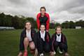 Kate Cross with (l-r) Emily Carter, Abi Henson & Olivia Thomas-Corns