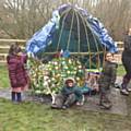 Heybrook School make a 'forest'