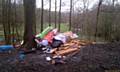 The waste dumped in Hollingworth Lake Visitor Park in February 2014