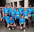 Hopwood Hall College staff before taking part in the Manchester 10k run