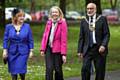 Mayoress Councillor Cecile Biant, Liz McInnes MP and Mayor of Rochdale Councillor Surinder Biant at the Step out for Stroke event in Queen's park