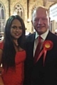 Simon Danczuk at the count with his wife, Karen