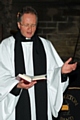 The Vicar of Rochdale, Reverend Mark Coleman conducts a blessing at the celebration of the consecration of St Edmund’s Church