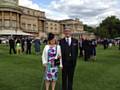 Denise Blagg, Volunteer Coordinator and David Blagg from Communic8te at the Garden Party at Buckingham Palace 