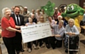 Anne Peacock, Ken Davies MBE, Yvonne Kowalczuk, Springy and residents of Yew Court, Hamer.