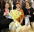 Gemma Wood, Mary Gogarty and Lucy Hinchliffe raising money as part of the 2014 shop challenge