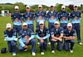 The Norden team in pink caps which were specially designed for Ladies Day
