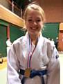 Serena Cape won Gold to become U12 Greater Manchester & Cheshire County Judo Champion