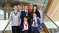 Front row: Zara Shah and Stephanie Webb. Middle row: Ethan Marriott, Matthew Cooney and Tabitha Rusden. Back row: Maria Kavanagh-Hoy, Rebecca Hayley, Aqsa Shiraz and Lucy Gregg