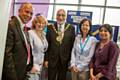 Councillor Daalat Ali, Mayoress Councillor Cecile Biant, and Mayor Councillor Surinder Biant) meet staff at the event