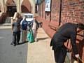 The Central Mosque area being cleaned