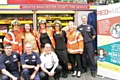 The Crimble charity fun day for Red-Aid<br />Staff from The Crimble with fire fighters from Heywood Blue Watch