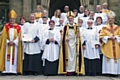 Stephen Shepherd (front row, second left) ordained as a Deacon