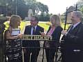 Liz Mcinness MP, Labour Council Leader Richard Farnell and Councillor Jacquie Beswick welcome Councillor Peter Rush to the Labour Party.