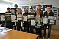 Ben Hassall, David Cotton, Kate Garside, with Stephanie Mills (Dickey Steps Riding School), Jack Greenwood, Sharon Drysdale (Hopwood Hall College tutor), Jake Shriane (behind) and Matthew Halliday