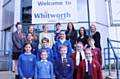 Celebrating success: Headteachers and students of Whitworth’s primary schools and high school celebrate all schools in their area being good or outstanding.