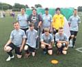 Hopwood Hall Rangers at St George’s Park.  Back row left to right: John Ashworth, Zackary Armando Perkin, Callum Cockton, Joe Thomas, Nathan Wilson.  Bottom row left to right: Jack Mullock, Konnor Soroka, Josh Smith and Daniel Howarth