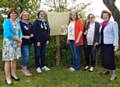 Katie Haigh (second from the right) and Michelle Wood (third from the right), alongside Guiding Idols from the same County, and Region President Suzie Reynold (right)