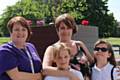 RBH tenant and Q Gardens volunteer, Jill Hughes, with her twin daughters Sally and Alex (age 10) and RBH Neighbourhood Housing Officer, Davina Unsworth