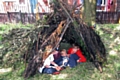 Den making at the National Play Day at Crimble Croft Community Centre