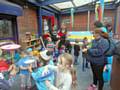 Children and parents try their hand at plate spinning during Newbold’s teddy bear’s picnic