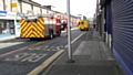 Fire engines and an ambulance at the scene of the fire at Tweedale Street