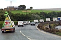 The Gordon Rigg Garden Centre convoy passes Hollingworth Lake