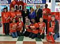 Back row left to right  - Christina Yates, Deborah Butler, Anneka Lord, Surinder Biant, Mayor of Rochdale; Cecile Biant, Mayoress of Rochdale; Lorenzo O’Reilly, Centre Manager of Rochdale Exchange; Mohammed Nsubuga
 
Front row left to right - Tayybah Saleem, Sian Patterson, Iqra Shamim, Jessica Jackson, Ellie Kerr, Matthew Hardiker
