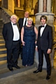 Harry Bell with son Chris Bell, daughter Louise Scott and nephew Prof Brian Cox