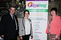 Rochdale Online Business Exhibition<br /> Councillor Richard Farnell and Councillor Janet Emsley (right) with Pauline Journeaux (MD of Rochdale Online and Gigabuy)