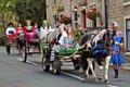 The group on their 12-mile fancy dress horse ride to raise funds for Molly Howarth