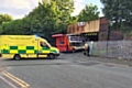 Bus crashed into the railway bridge between Joshua Lane and Mills Hill Road in Middleton