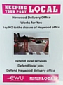 Campaign poster - save Heywood post delivery office