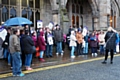 Protestors against remodelling adult supported living care outside Rochdale Town Hall